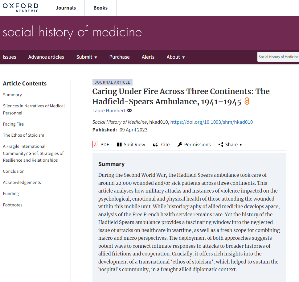 Publication: Caring Under Fire
