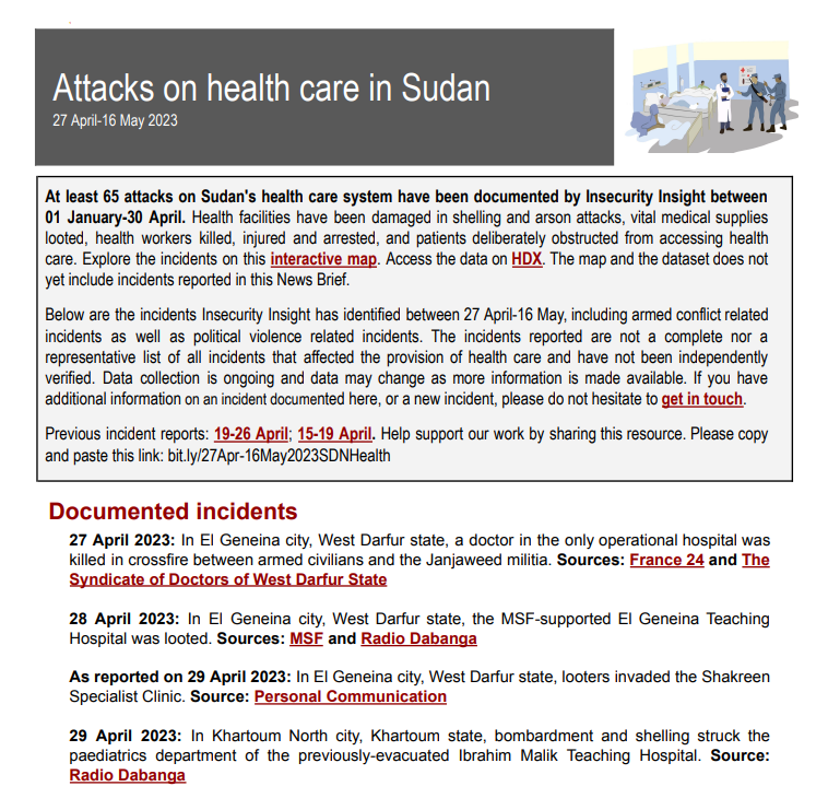 Sudan – 17 May Update