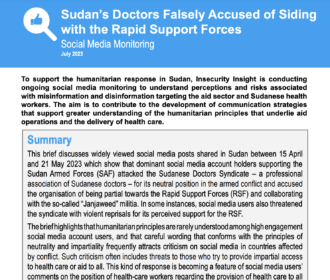 Sudan: Social Media Monitoring Report