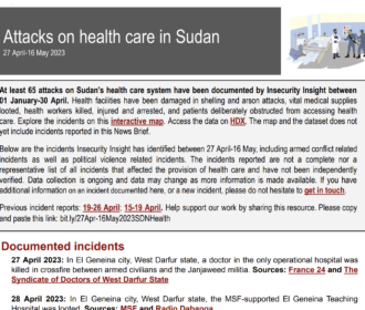 Sudan: Incident report 28 June update