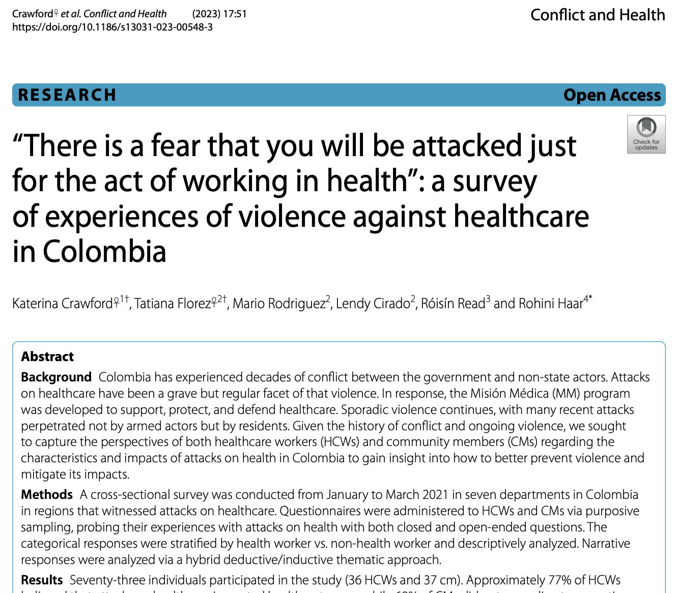 Publication:  Colombia Case Study