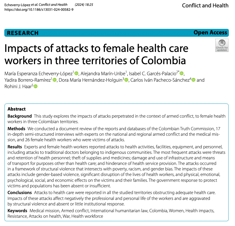 Publication: impacts on female workers
