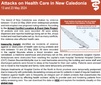 Report on violence in New Caledonia