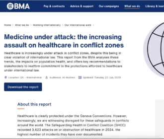 BMA Publish Report: Medicine under attack